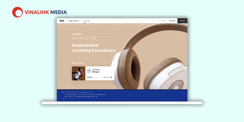 Nền tảng thiết kế website Wix